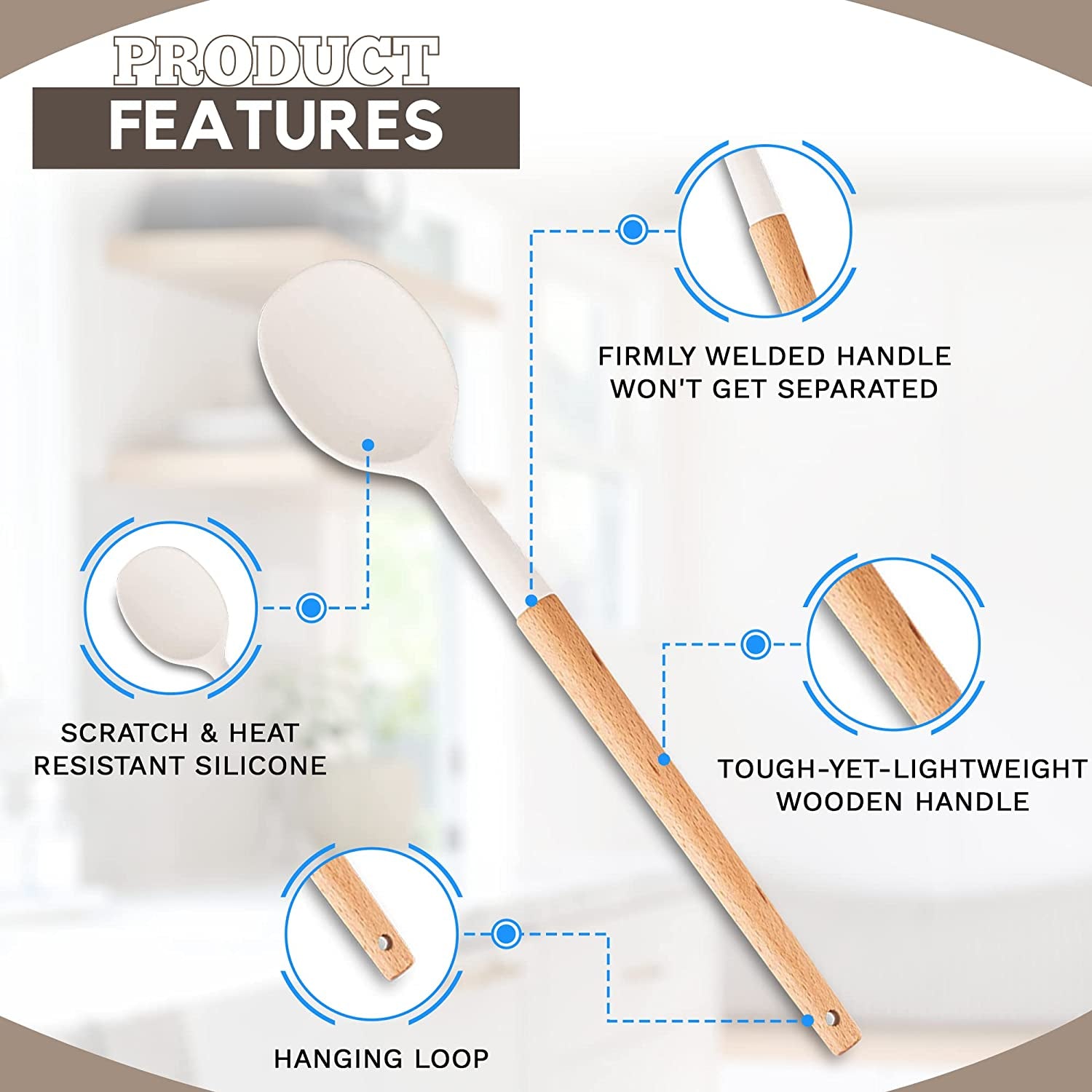 Silicone Cooking Utensils, Kitchen Utensils, Cooking Utensils Set - Silicone Spatula, Tongs, Ladle, Serving Spoons-Non-Stick, BPA Free Kitchen Utensils Set with Holder (Design 02)