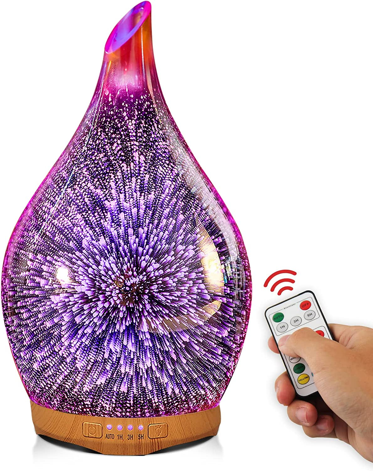 280ML Essential Oil Diffuser, Aroma Ultrasonic Humidifier with Remote Control, BPA Free, Auto Shut-Off, Timer Setting