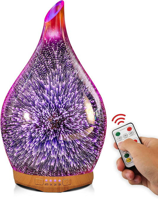 280ML Essential Oil Diffuser, Aroma Ultrasonic Humidifier with Remote Control, BPA Free, Auto Shut-Off, Timer Setting