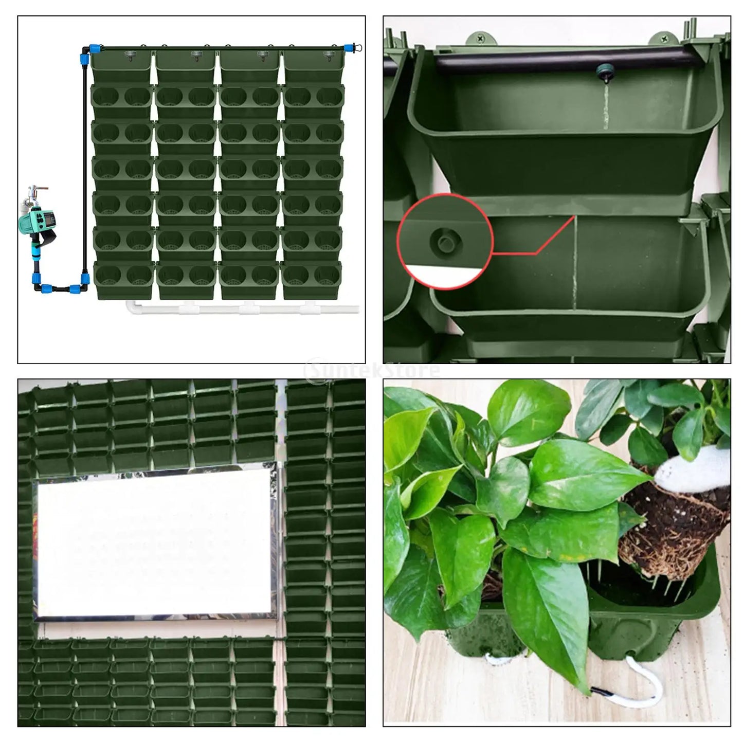 Wall Vertical Garden Hanging Design Flower Pot Outdoor Wall Planter Tower Jardin Wall Hanging Planter Vegetables Living Lettuce